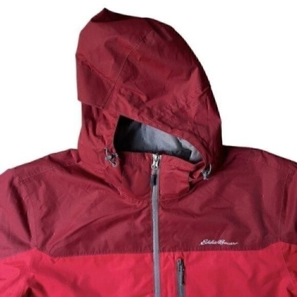 Eddie Bauer Outdoor Weatheredge Stoke Peak 3-in-1 Red + Burgundy Jacket Men’s XL - Picture 2 of 12